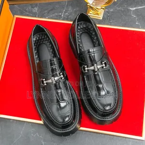 Men’S Slip-on Casual Loafers With Tassel Chain All Black
