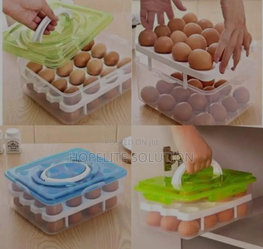 2 Layers 32pc Egg Tray Orgnizer