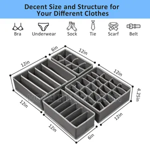 Foldable 4 In1 Under Garment Organizer