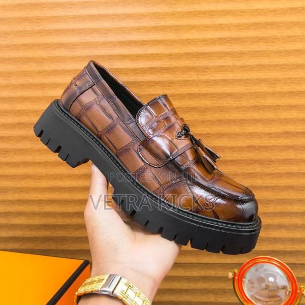 Men Wetlook Official Shoes Black/Brown - Premium Formal Footwear