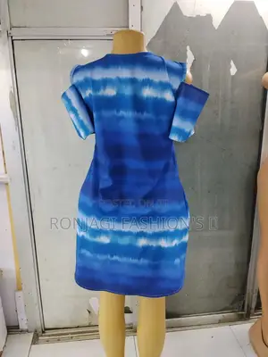 Tie Dye Cold Shoulder Dress