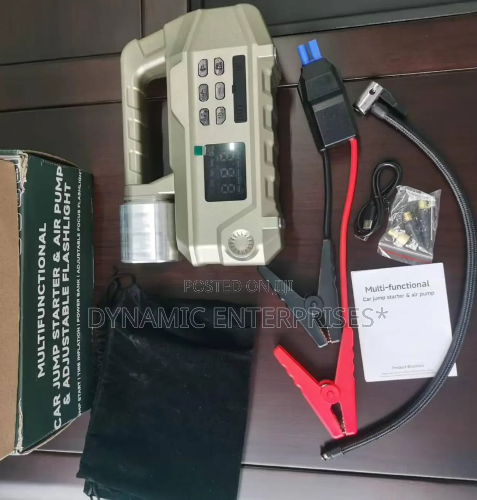 Digital Jump Starter Digital Compressor and Adjustable Flash Light