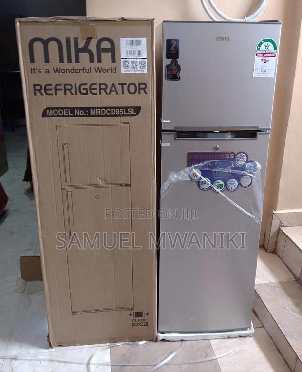Mika Fridge 168 Liters 2 Door Defrost Top Mount Freezer