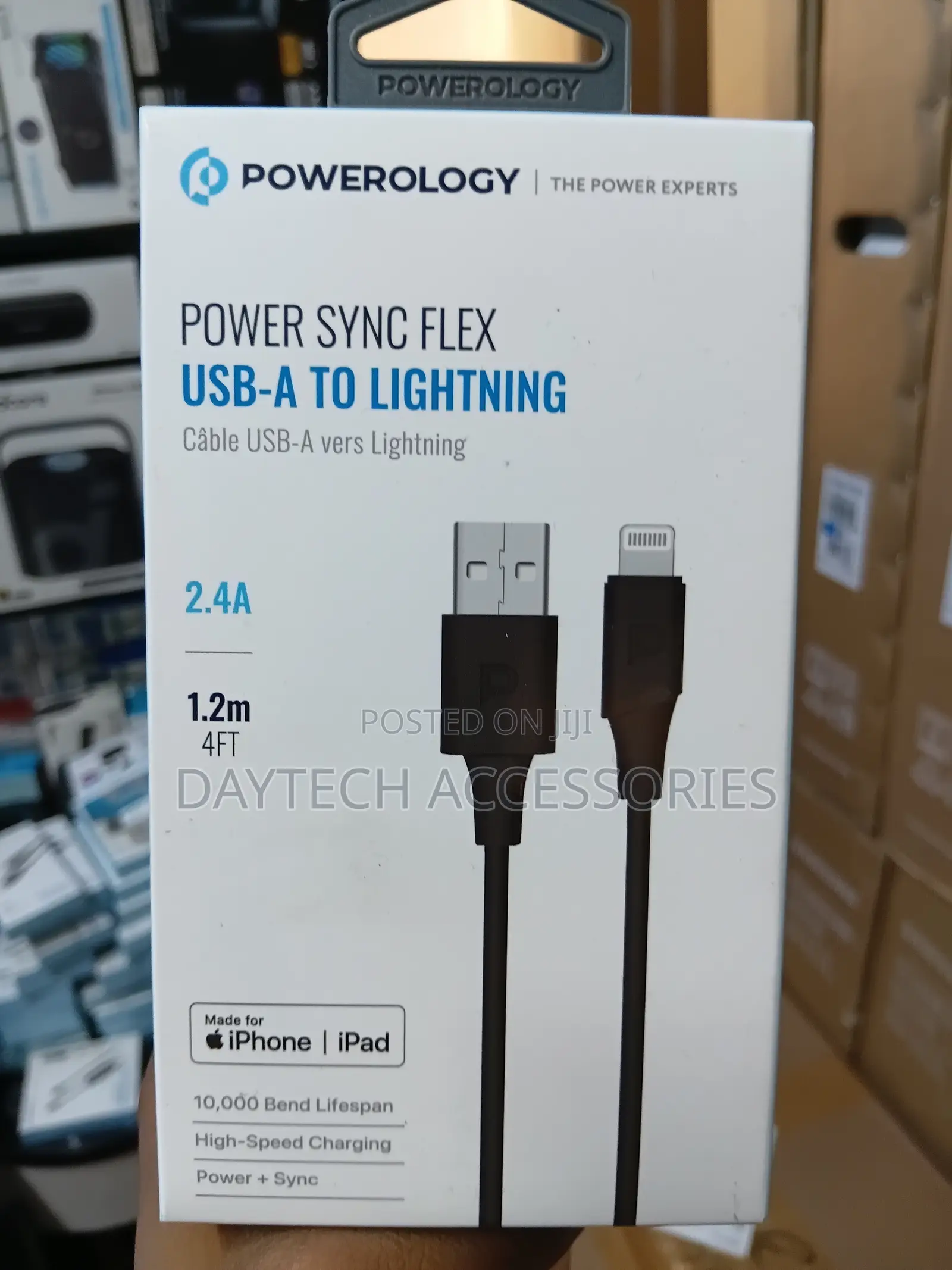Powerology Usb a to Lightning Fast Charging and Data Sync Cable.