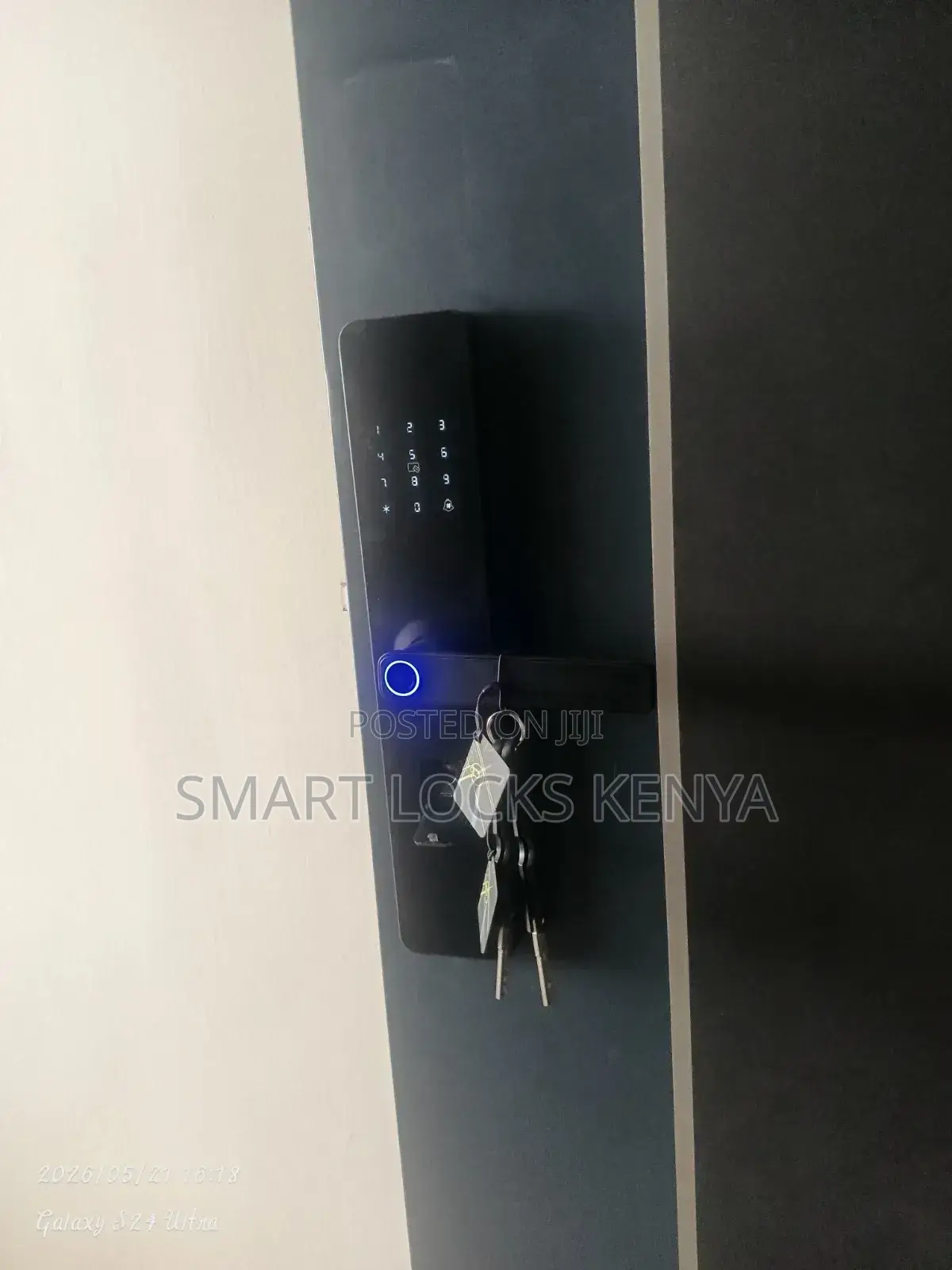 Tuya Smart Fingerprint Aluminum, Black, Fingerprints, Home Airbnb