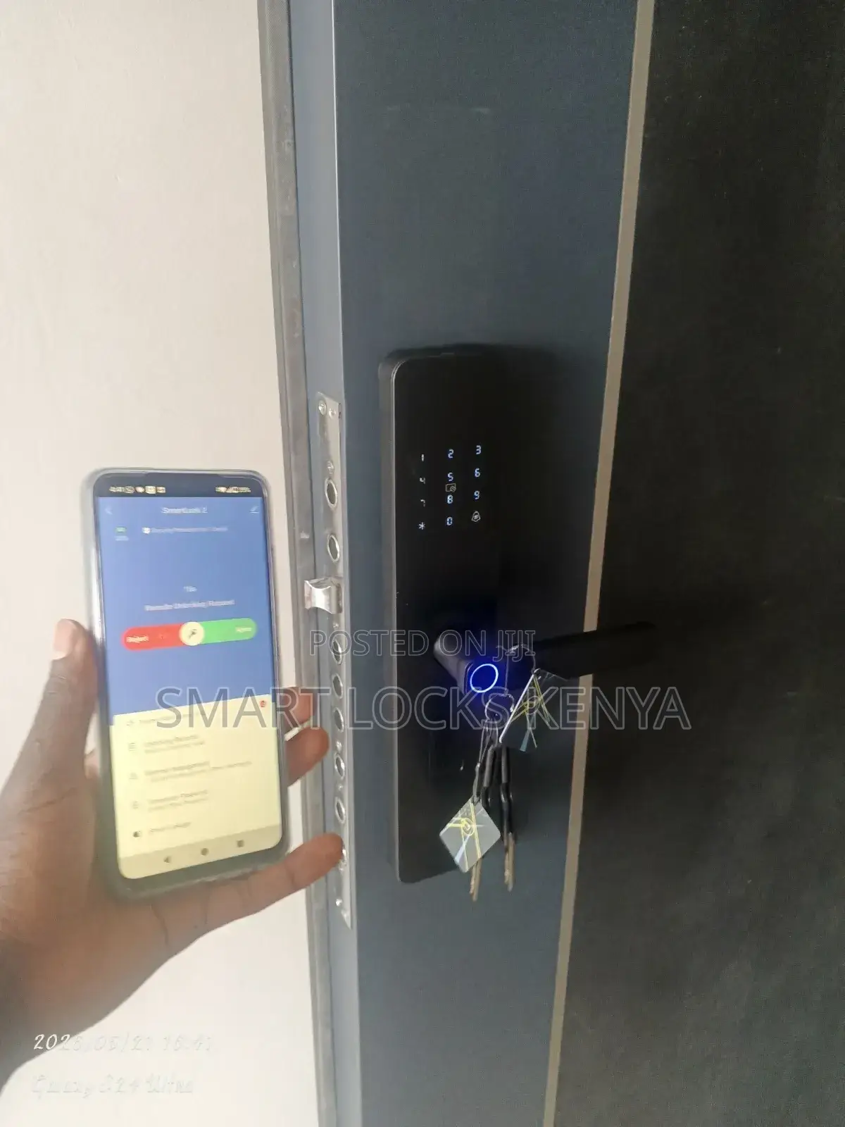 Tuya Smart Fingerprint Aluminum, Black, Fingerprints, Home Airbnb