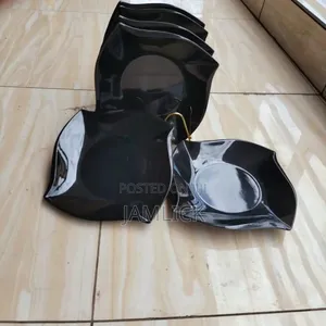 6pcs Set Black Good Quality Melamine Plates – Sn