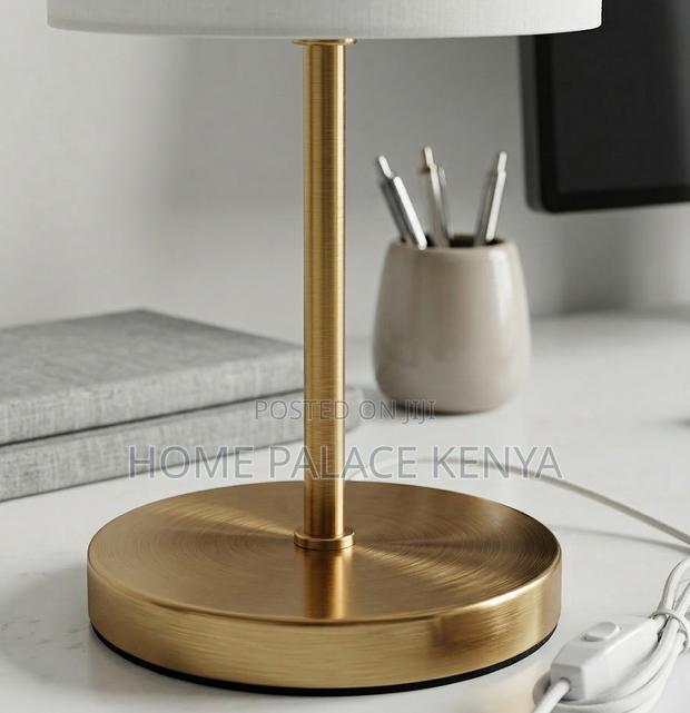 Table Lamp: Decorative Table Lamp With Beige Fabric Shade - thumbnail 16