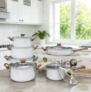 12pc Non Stick Cooking Pots Set - Sn