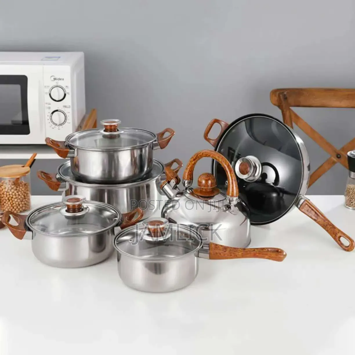 12pc Cookware Set With Kettle - Sn