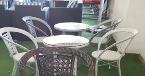 Dining Set; Four Seaters Premium Rattan Outdoor Balcony Dining Set