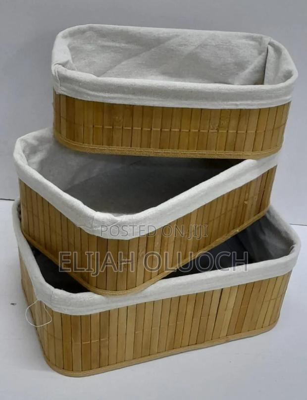 3 in 1 Hand Wooven Rattan Storage Baskets