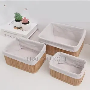 3 in 1 Hand Wooven Rattan Storage Baskets