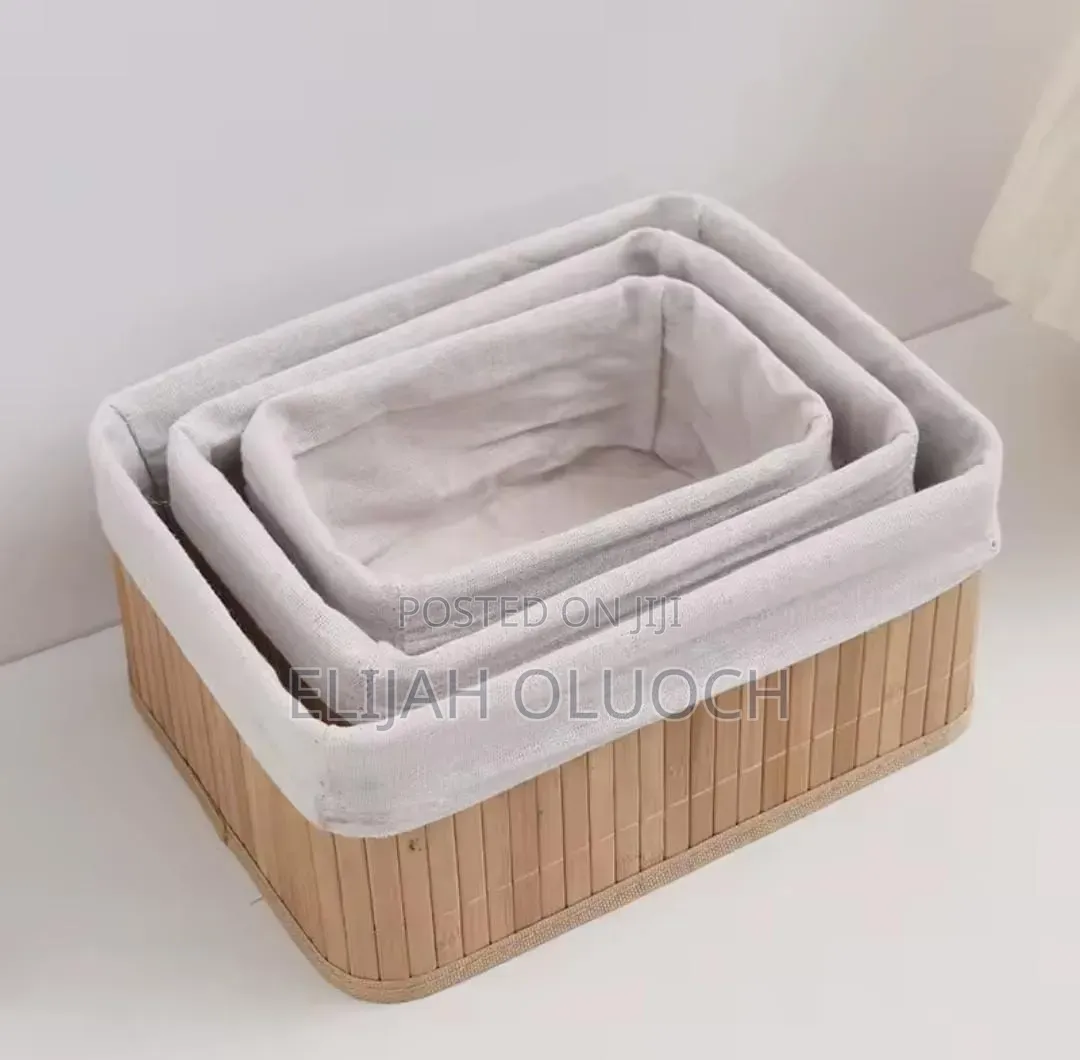 3 in 1 Hand Wooven Rattan Storage Baskets