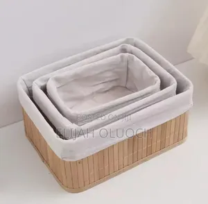 3 in 1 Hand Wooven Rattan Storage Baskets