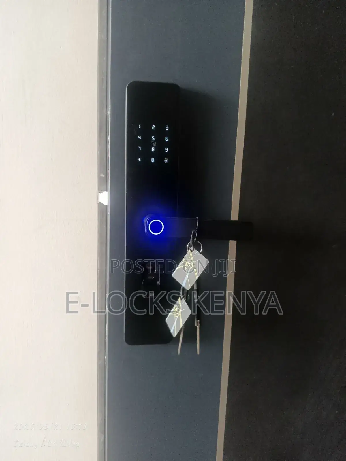 Generic Smart Digital Fingerprint Door Lock - Black Aluminum