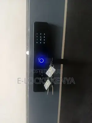 Generic Smart Digital Fingerprint Door Lock - Black Aluminum