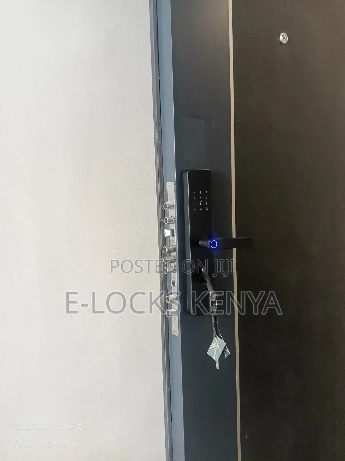 Generic Smart Digital Fingerprint Door Lock - Black Aluminum