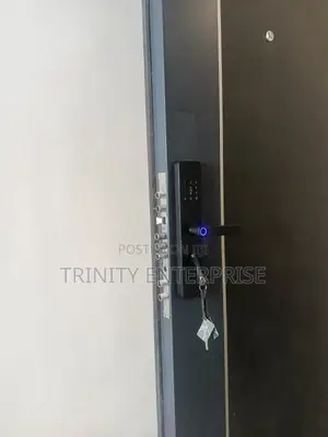 Generic Smart Digital Fingerprint Door Lock - Black Aluminum