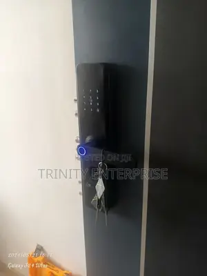 Generic Smart Digital Fingerprint Door Lock - Black Aluminum