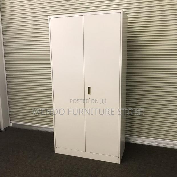 Office Cabinet; Two Door Executive Gray Files Document Storage Cabinet