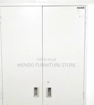 Office Cabinet; Two Door Executive Gray Files Document Storage Cabinet