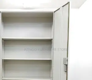 Office Cabinet; Two Door Executive Gray Files Document Storage Cabinet