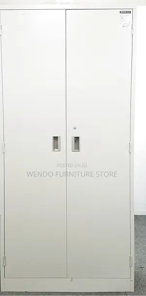 Office Cabinet; Two Door Executive Gray Files Document Storage Cabinet