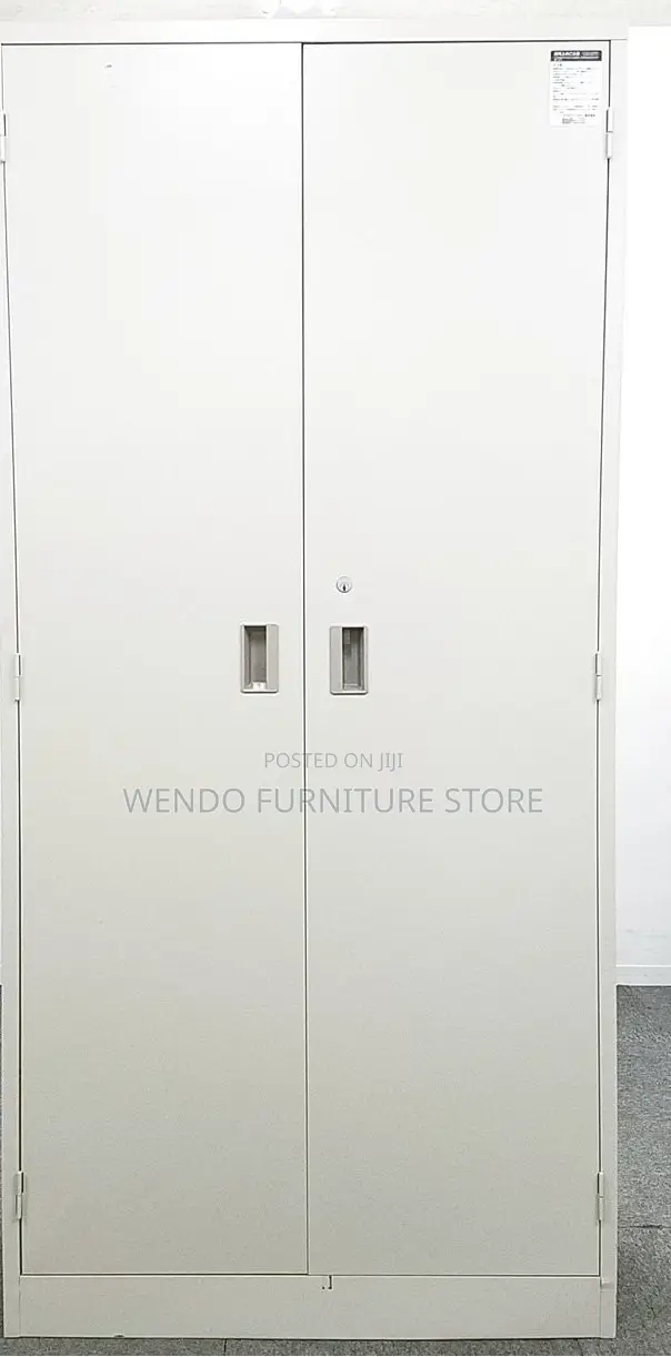 Office Cabinet; Two Door Executive Gray Files Document Storage Cabinet