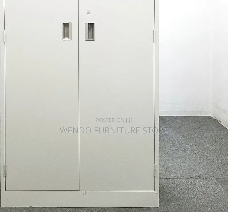 Office Cabinet; Two Door Executive Gray Files Document Storage Cabinet