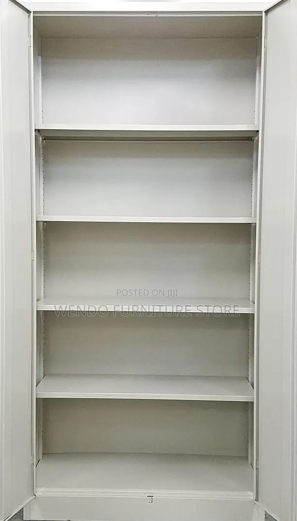 Office Cabinet; Two Door Executive Gray Files Document Storage Cabinet