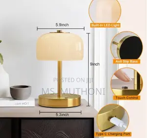 Rechargeable Portres Gold Cordless Table Lamp