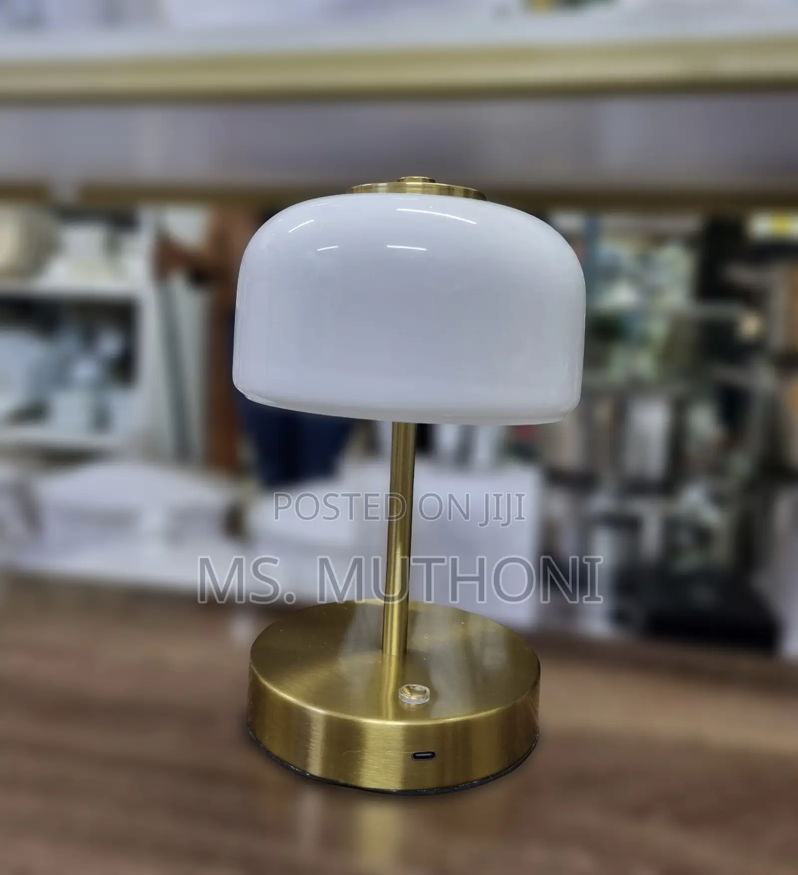 Rechargeable Portres Gold Cordless Table Lamp