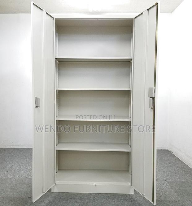 Office Cabinet; Two Door Executive Gray Files Document Storage Cabinet - thumbnail 11