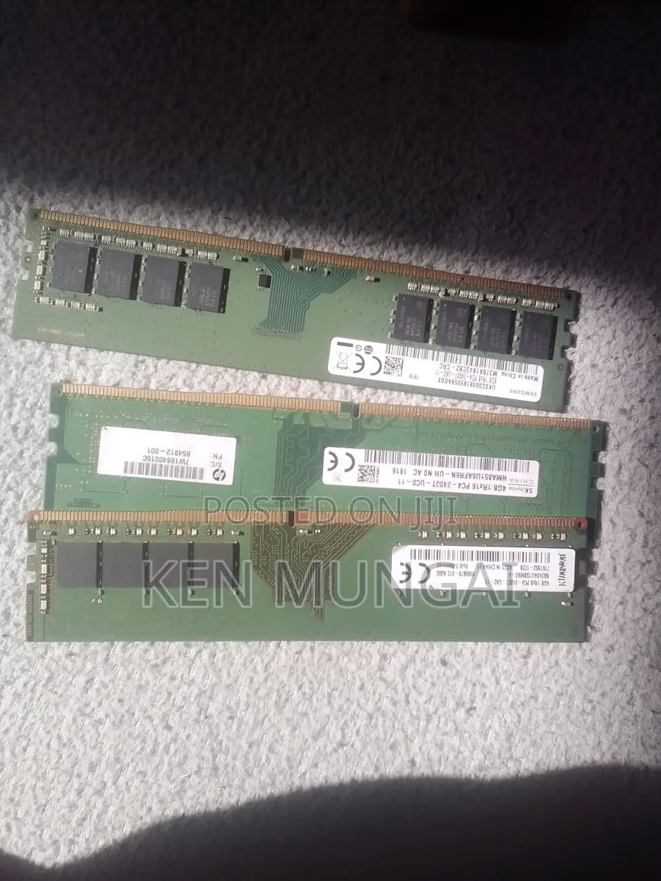 8gb, and 4gbs Ddr4 Desktop Rams: (512gb SSD Hard Disk at Ksh. 3000)
