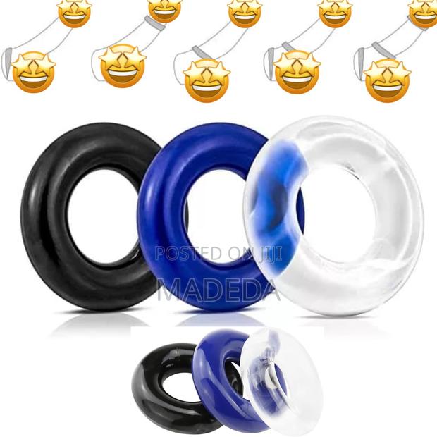 3 PCS Silicone Penis Rings /Cock Rings Stretchy Ejaculation Delaying