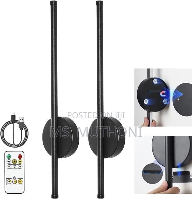 1 Pc * Remote Controlled Rechargeable Wall Sconce Lights * - thumbnail 5