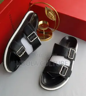 Burberry Off White Pure Leather Sandals