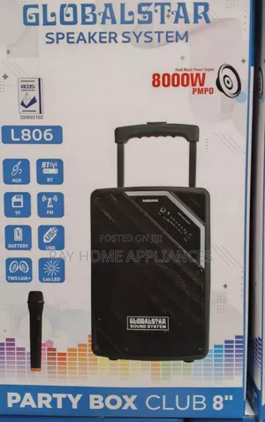 Globalstar Portable Club 8 Inches Trolley Portable Speaker