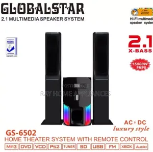 2.1ch Gs-6502 Home Theater System With Remote Control Tall Boy Woofer