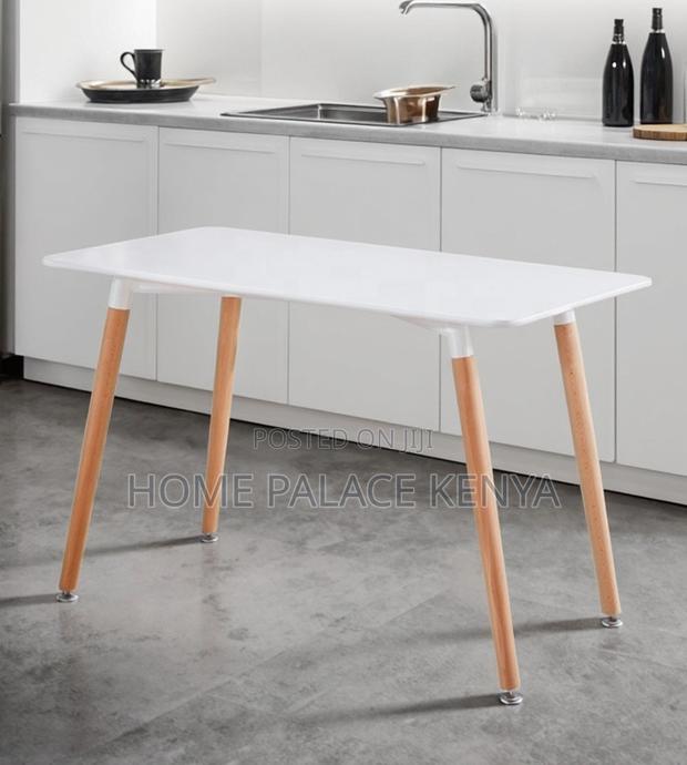 Dining Table: Premium White Rectangular Dining Table