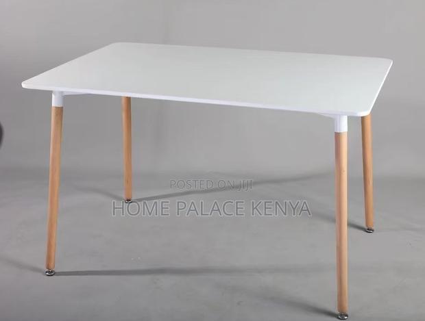 Dining Table: Premium White Rectangular Dining Table - thumbnail 4
