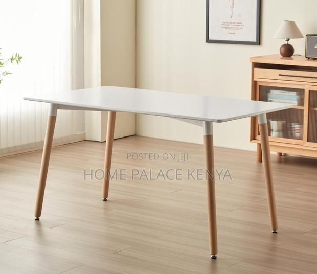 Dining Table: Premium White Rectangular Dining Table - thumbnail 6