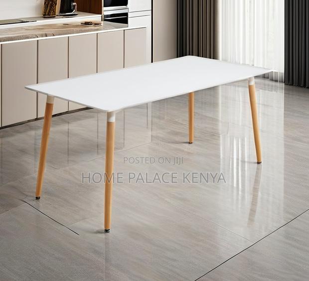 Dining Table: Premium White Rectangular Dining Table - thumbnail 14