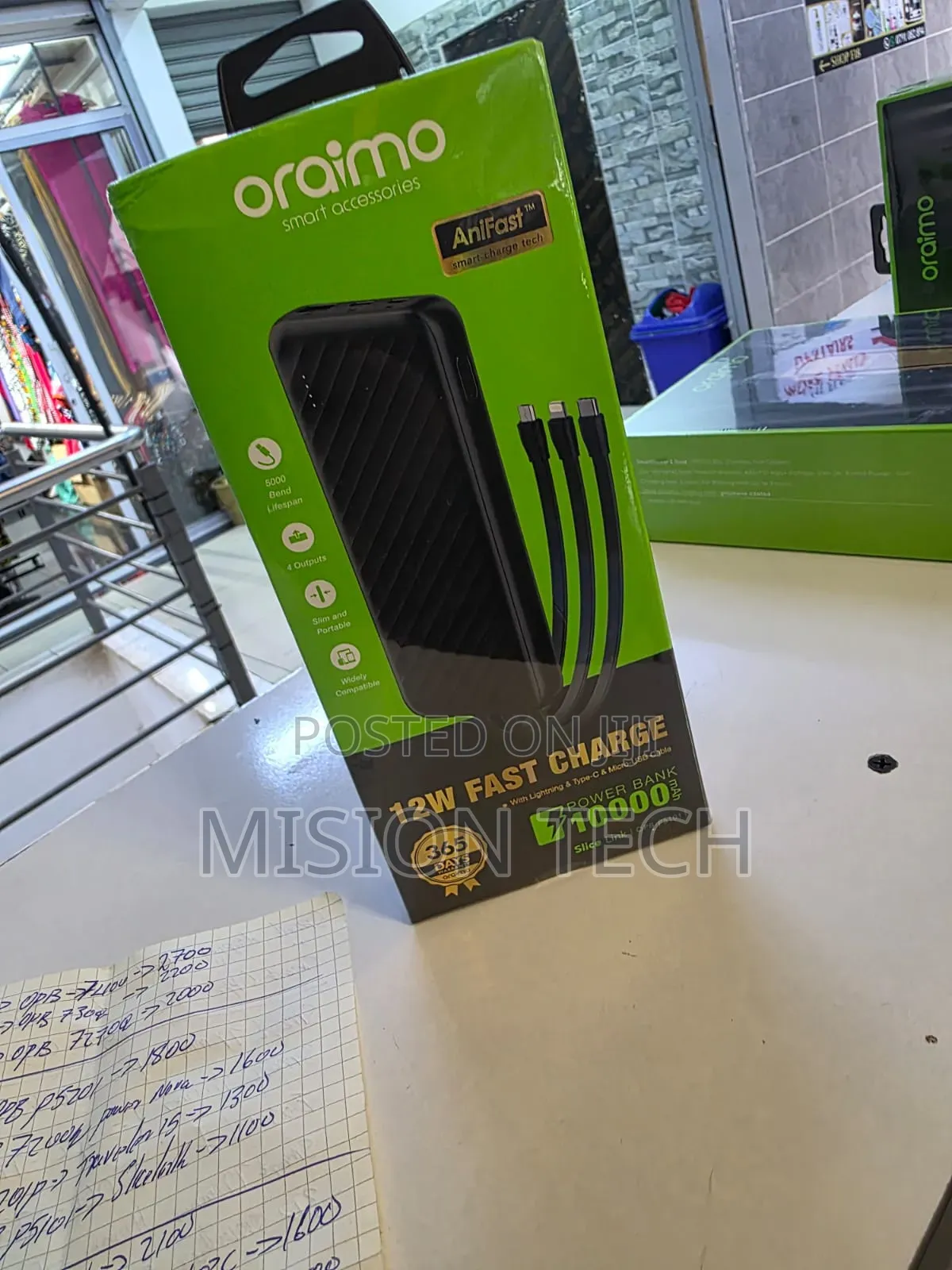 Oraimo Powerbank 10000mah Slice Link