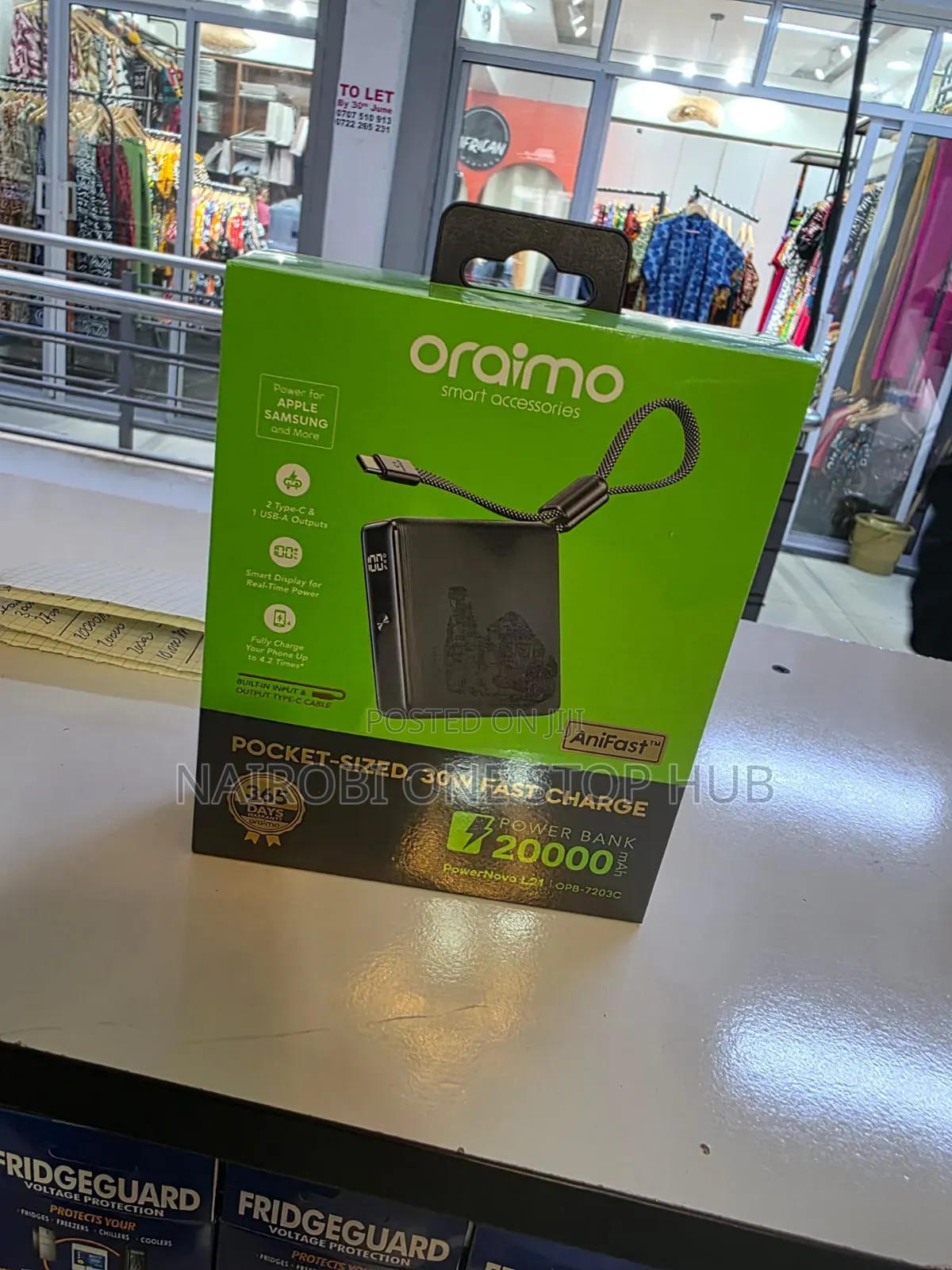 Oraimo Powerbank 20000mmah Pocket Size