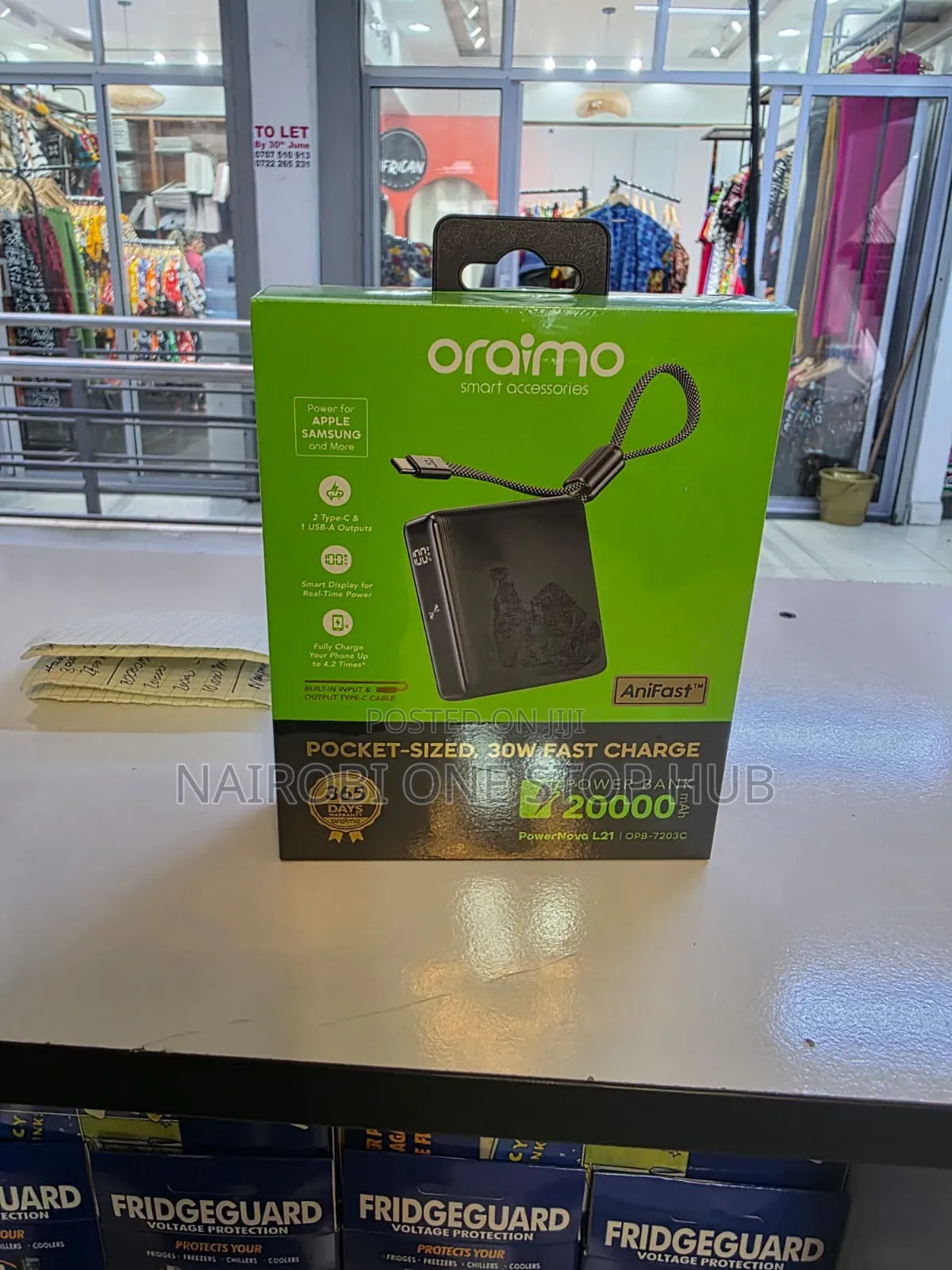 Oraimo Powerbank 20000mmah Pocket Size