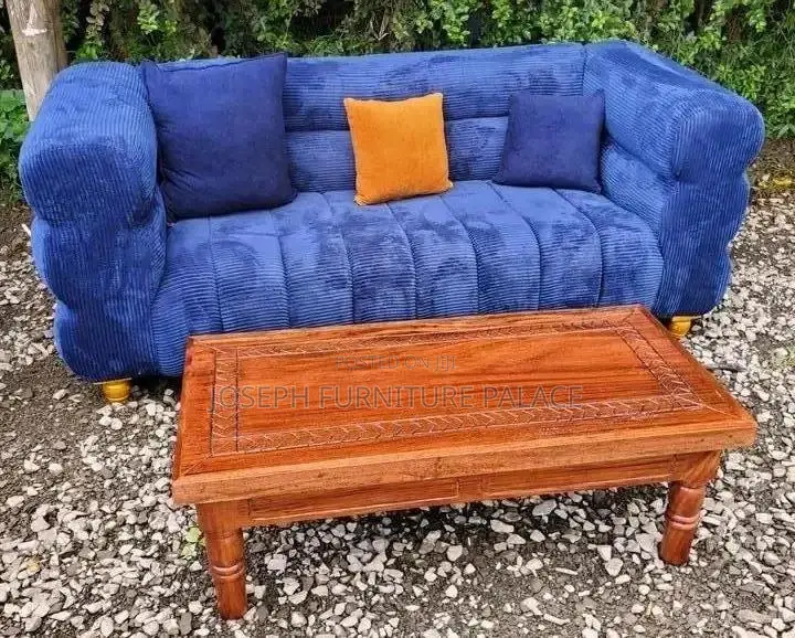 Blue 3 Seater Sofa