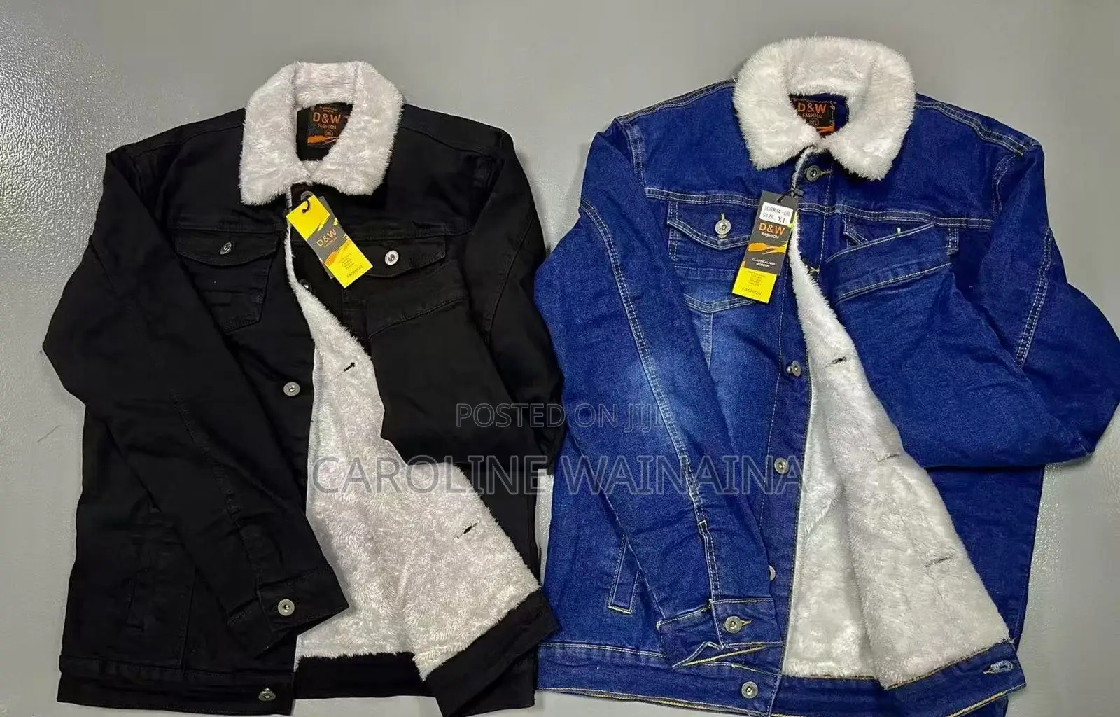 Denim Woolen Jacket (White Wool)