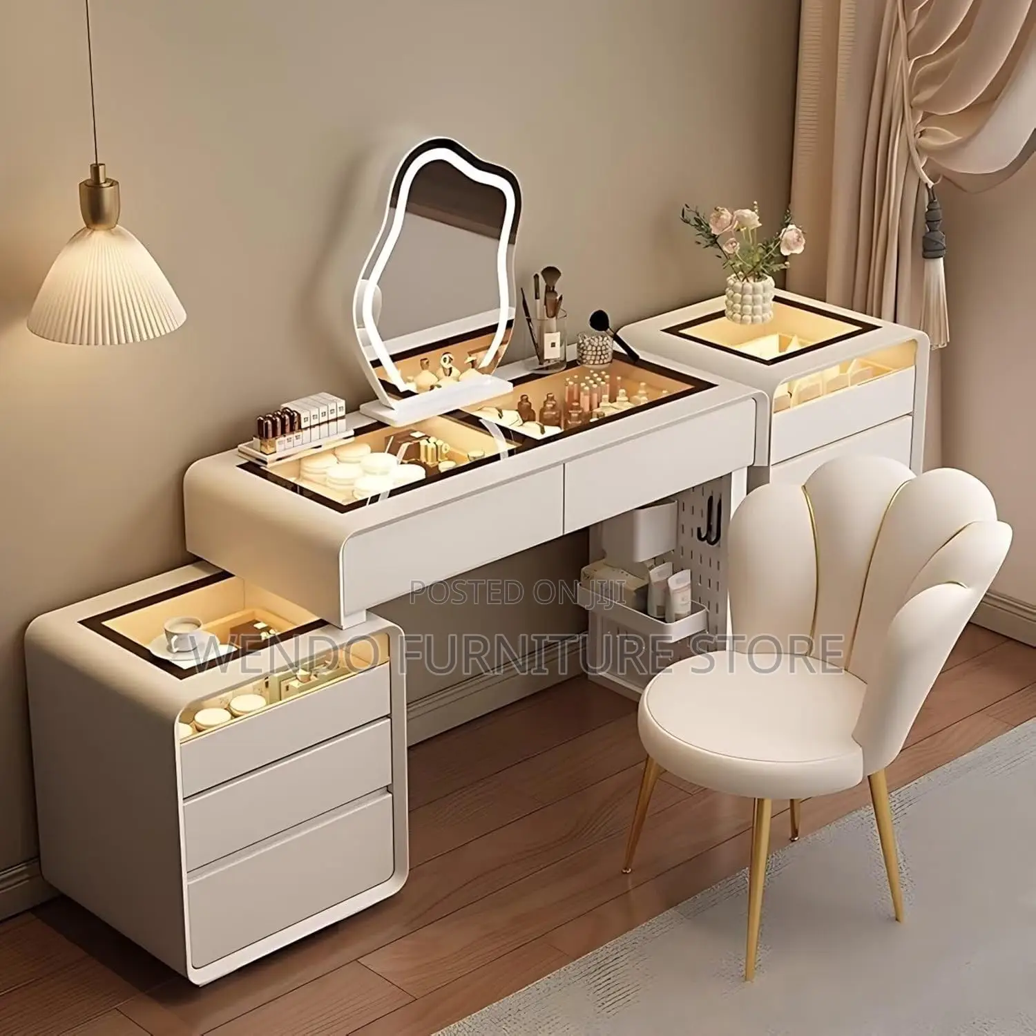 Dressers; White Bedroom Dressing Decor Vanity Set